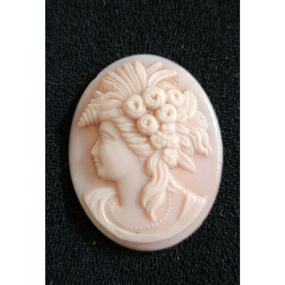 Vintage Pink Conch Loose Unmounted Cameo 1½" - Picture 1 of 5